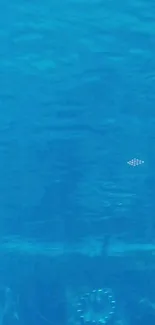 Serene blue underwater mobile wallpaper.