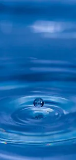 Tranquil blue water ripple mobile wallpaper.