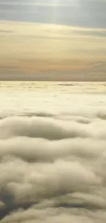 Serene sunrise cloudscape mobile wallpaper.