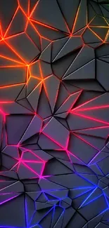 Triangle Line Red Live Wallpaper