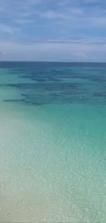 Calm tropical beach with turquoise waters