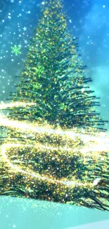 Turquoise Christmas Tree Live Wallpaper