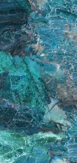 Turquoise marble pattern phone wallpaper with rich textures.