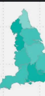 UK map wallpaper in teal tones, highlighting regional shapes.