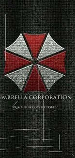 Umbrella Corporation logo on dark textured background.