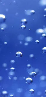 Underwater bubbles on a blue background wallpaper