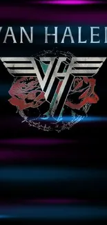 Van Halen band logo with black background