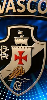 Vasco Da Gama shield with nautical design.