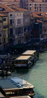 Venice canal and buildings mobile wallpaper.