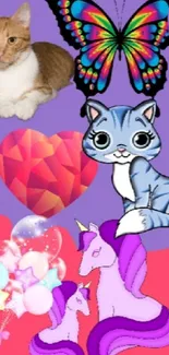 Vertebrate Cat Pink Live Wallpaper