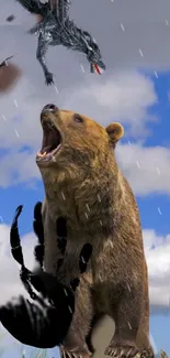 Vertebrate Cloud Brown Bear Live Wallpaper