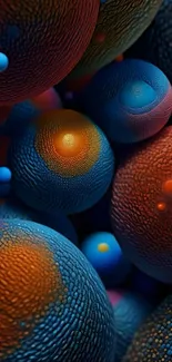 Vibrant 3D abstract spheres with colorful designs.