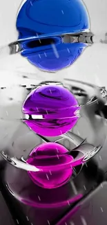 Colorful 3D spheres on a modern abstract background.