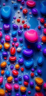 3D bubble art wallpaper with vibrant colors.