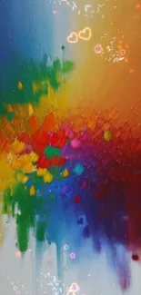 Vibrant abstract art mobile wallpaper with dynamic colors.