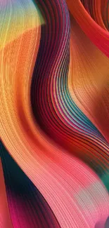 Vibrant abstract orange and pink swirling design wallpaper.