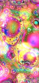 Vibrant psychedelic abstract wallpaper for mobile.