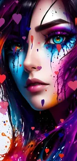 Colorful abstract art wallpaper with vibrant hues and artistic flair.