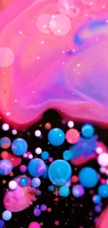 Vibrant abstract wallpaper with colorful fluid patterns.