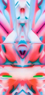 Colorful abstract design with vibrant pink hues