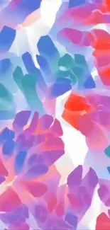 Vibrant abstract art wallpaper with colorful design.