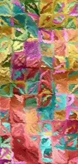 Vibrant multicolor abstract art wallpaper with dynamic shapes.
