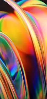 Vibrant abstract art wallpaper with swirling colors.