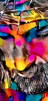 Colorful abstract art with vibrant and intricate design.