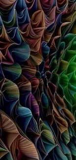 Colorful abstract wallpaper with intricate patterns.