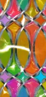 Vibrant orange and pink abstract pattern wallpaper.