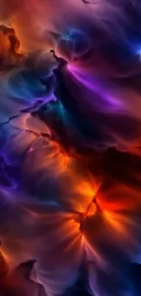 Vibrant abstract mobile wallpaper with colorful hues.