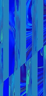 Abstract blue striped wallpaper design.