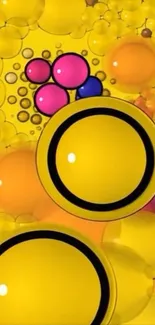 Colorful abstract bubble wallpaper with vibrant design