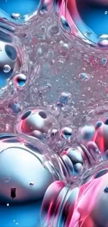 Abstract vibrant bubble wallpaper with colorful design.