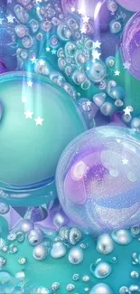 Colorful abstract wallpaper with bubbles