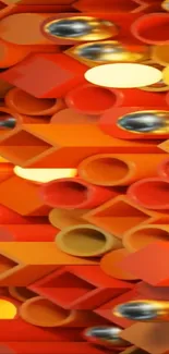 Vibrant abstract geometric wallpaper with colorful circles.