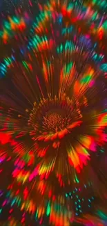 Vibrant abstract color burst wallpaper with dynamic light patterns.
