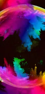 Vibrant abstract color burst wallpaper with bright and vivid hues.