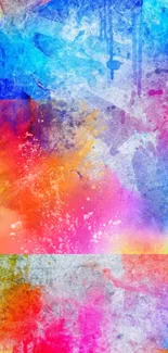 Vibrant abstract color splash wallpaper with bold hues.