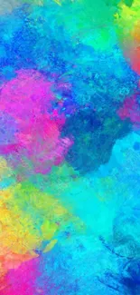 Vibrant abstract wallpaper with colorful splash effect.