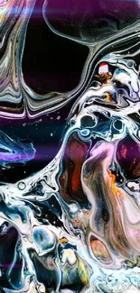 Vibrant abstract color swirl wallpaper for mobile phone with dynamic artistic patterns.