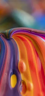 Vibrant abstract wallpaper with colorful waves.