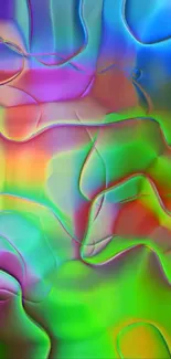Vibrant abstract waves in multicolor design.