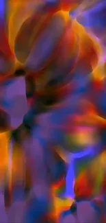 Vibrant abstract color waves wallpaper
