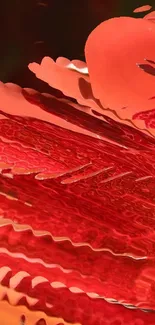 Vibrant abstract coral-themed mobile wallpaper.