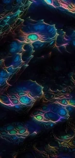 Colorful abstract digital art with intricate patterns.