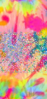 Colorful abstract floral wallpaper with vibrant patterns.