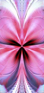 Abstract floral mobile wallpaper in vibrant pink hues.