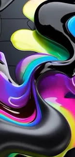 Vibrant abstract wallpaper with colorful flowing curves.
