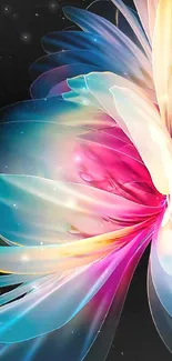 Vibrant abstract flower petals in dazzling colors.